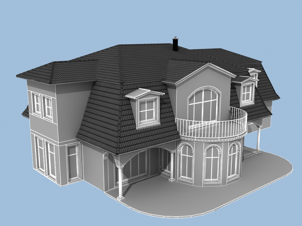 3D Haus - Fenster und Türen