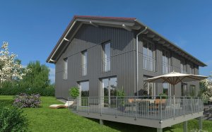 3D Visualisierung Holzfassade