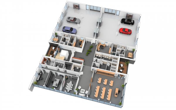 3D Grundriss Technikcenter