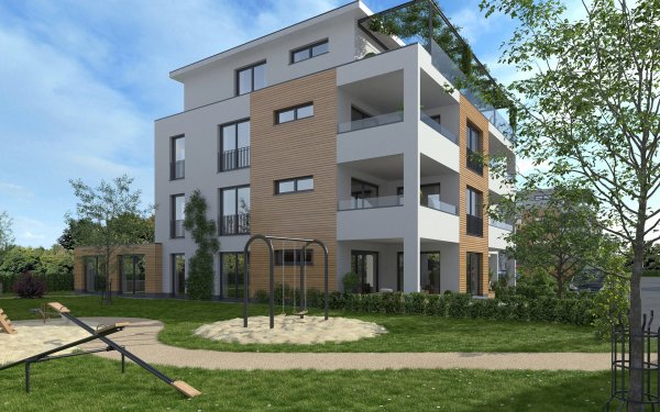 Kosten 3D Visualisierung Modernes Mehrfamilienhaus Penthouse