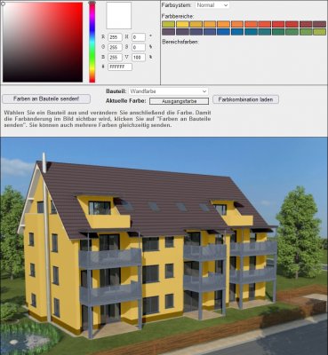 Hohes 3D Mehrfamilienhaus