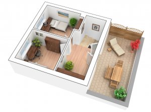 3D Grundriss OG