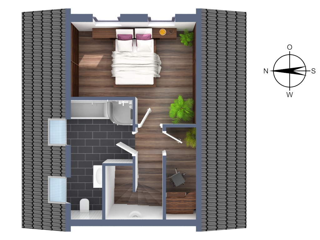 2D-3D Dachgrundriss